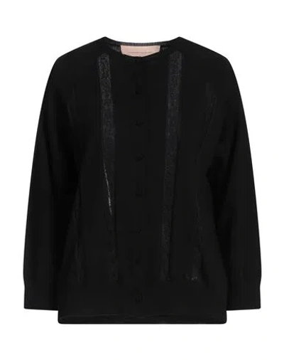 Alessandro Dell'acqua X Elena Mirò Woman Cardigan Black Size Xs Wool, Polyamide