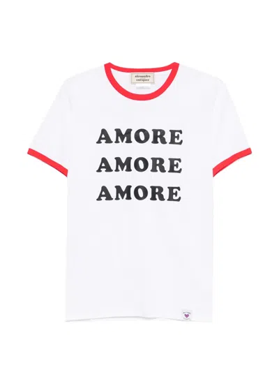 Alessandro Enriquez Oberteil Mit Amore-print In White