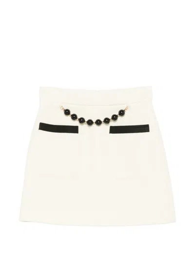 Alessandro Enriquez Bead-embellished A-line Mini Skirt In Multi