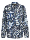 Alessandro Enriquez Blue View Shirt In Multi