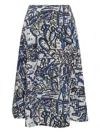 Alessandro Enriquez Cotton Pleated Skirt