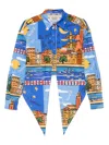 Alessandro Enriquez Multicolor Front Knot Shirt In Multi