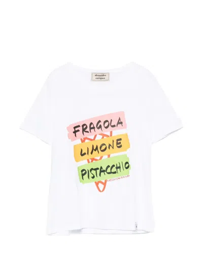 Alessandro Enriquez Cotton T-shirt In Neutral