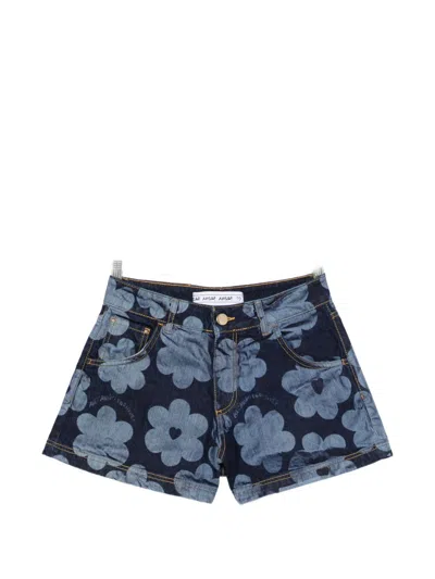 Alessandro Enriquez Denim Cotton Shorts In Multi