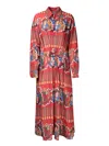 Alessandro Enriquez Crepe Multicolor Dress In Multicolor