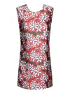 Alessandro Enriquez Jasmine Trapezoid Dress In Floral Red In Red