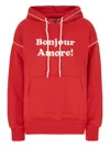 Alessandro Enriquez Embroidered-detail Hoodie In Red