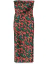 Alessandro Enriquez Floral-print Midi Dress In 绿色