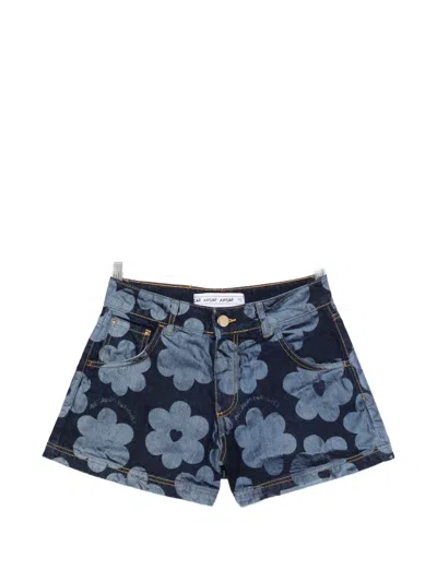 Alessandro Enriquez Denim Cotton Shorts In Multi