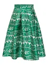 Alessandro Enriquez Printed Midi Skirt