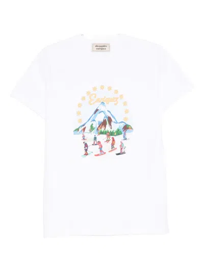 Alessandro Enriquez Graphic-print T-shirt In White
