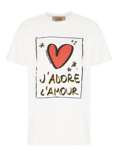 Alessandro Enriquez Heart-print Graphic T-shirt In White