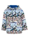 Alessandro Enriquez Hooded Printed Jacket In Multi