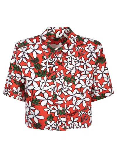 Alessandro Enriquez Jasmine Cotton Short Sleeve Red Shirt