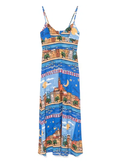Alessandro Enriquez Jersey Midi Dress