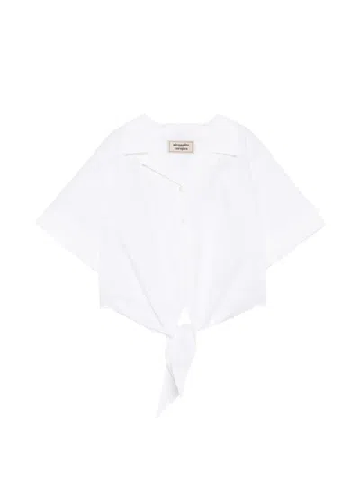 Alessandro Enriquez Knot-detail Shirt In White