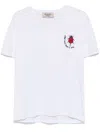 Alessandro Enriquez Embroidered Cotton T-shirt In White