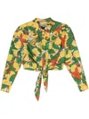 Alessandro Enriquez Lemon Knot Poplin Shirt Yellow In Yellow