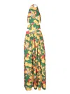 Alessandro Enriquez Lemon-print Maxi Dress In Yellow