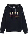 Alessandro Enriquez Logo-embroidered Hoodie In 蓝色