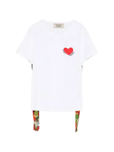 Alessandro Enriquez Logo-embroidered T-shirt In White