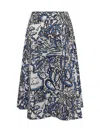Alessandro Enriquez Cotton Pleated Skirt