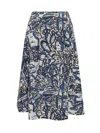 Alessandro Enriquez Cotton Pleated Skirt In White