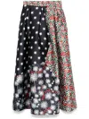 Alessandro Enriquez Mix-print Maxi Skirt In Black