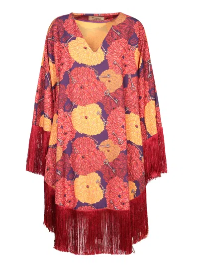 ALESSANDRO ENRIQUEZ MULTI-COLOR FLORAL MINI DRESS