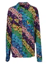 Alessandro Enriquez Printed Viscose Shirt In Multicolor