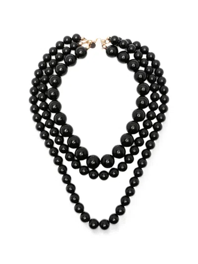 Alessandro Enriquez Multi-strand Bead Necklace In Black