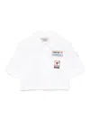 Alessandro Enriquez Patch Cotton Shirt In 白色