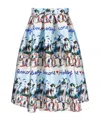 Alessandro Enriquez Graphic Print Pleated Midi Skirt In Blue