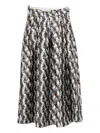 Alessandro Enriquez Pleated Midi Skirt In Multi