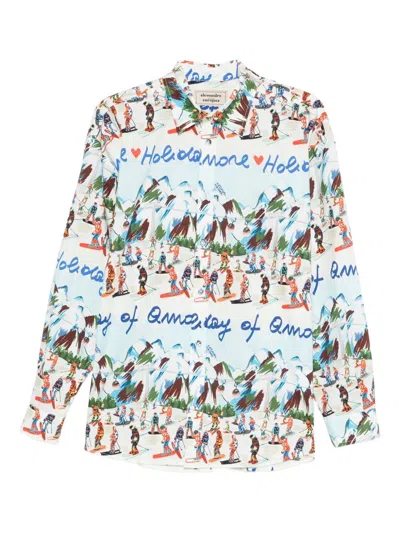 ALESSANDRO ENRIQUEZ ALESSANDRO ENRIQUEZ PRINTED COTTON SHIRT