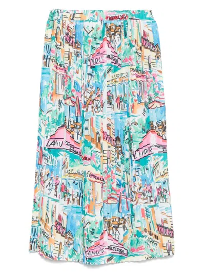 ALESSANDRO ENRIQUEZ ALESSANDRO ENRIQUEZ PRINTED MIDI SKIRT