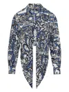 Alessandro Enriquez Printed Shirt In Blue