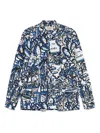 Alessandro Enriquez Blue View Shirt In Multi