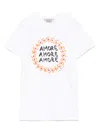 Alessandro Enriquez Love Print Short Sleeve White T-shirt In White