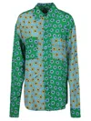 Alessandro Enriquez Printed Viscose Shirt In Green