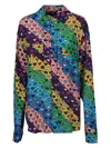 Alessandro Enriquez Printed Viscose Shirt In Multi