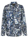 Alessandro Enriquez Blue View Shirt In Multi