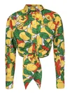 Alessandro Enriquez Lemon Knot Poplin Shirt Yellow In Yellow