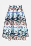 Alessandro Enriquez Graphic Print Pleated Midi Skirt In Multi