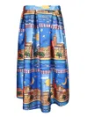 Alessandro Enriquez Duchesse Cote Long Skirt Multicolor In Multicolor