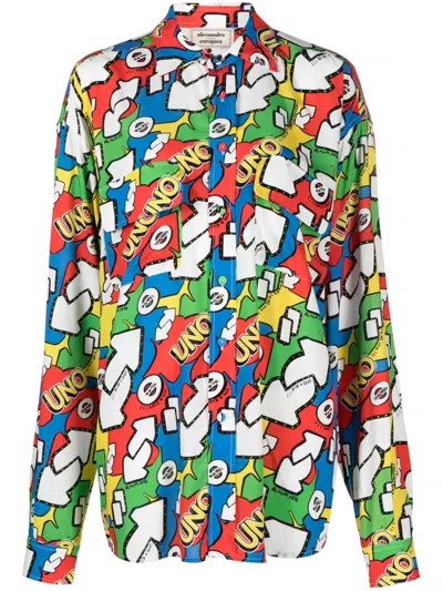Alessandro Enriquez Uno Motif-print Shirt In White