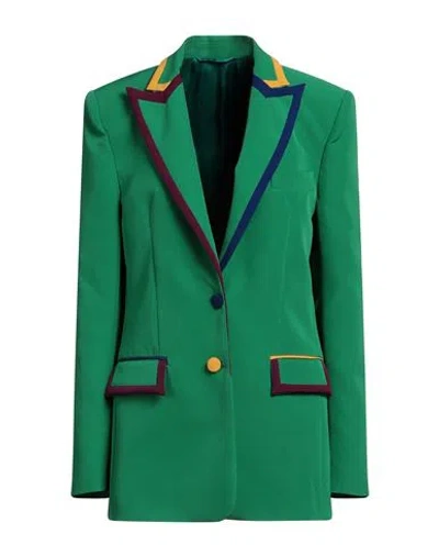 ALESSANDRO ENRIQUEZ ALESSANDRO ENRIQUEZ WOMAN BLAZER GREEN SIZE 4 POLYESTER