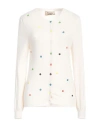 ALESSANDRO ENRIQUEZ ALESSANDRO ENRIQUEZ WOMAN CARDIGAN IVORY SIZE XL WOOL, ACRYLIC