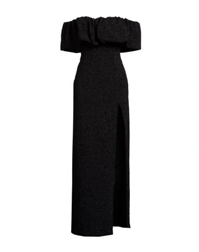 Alessandro Enriquez Woman Maxi Dress Black Size 6 Polyamide, Metallic Fiber, Elastane