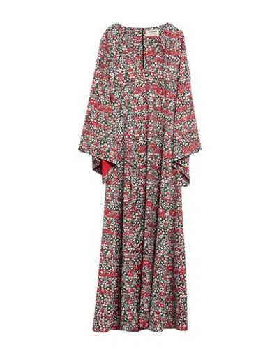 Alessandro Enriquez Woman Maxi Dress Black Size 6 Polyester, Elastane In Multi